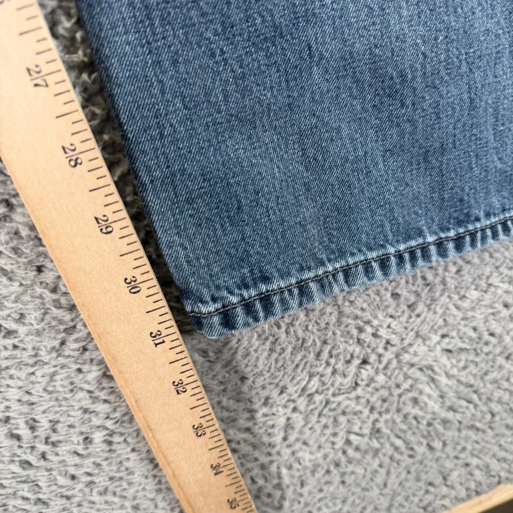 Wrangler Jeans Mens 38x32 Blue Cotton Denim Straight Leg Relaxed Fit Workwear